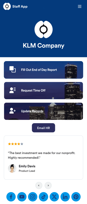 Staff App Template