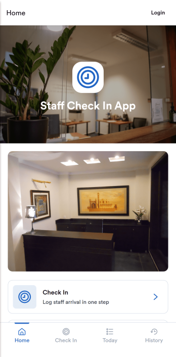 Staff Check In App Template