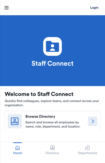 Staff Directory App Template