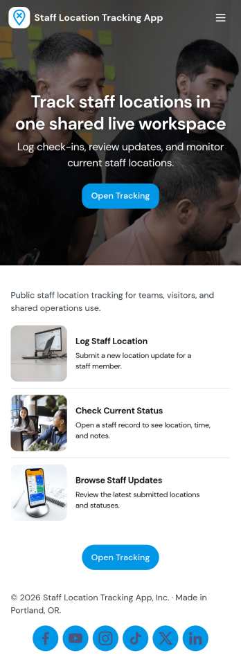 Staff Location Tracking App Template
