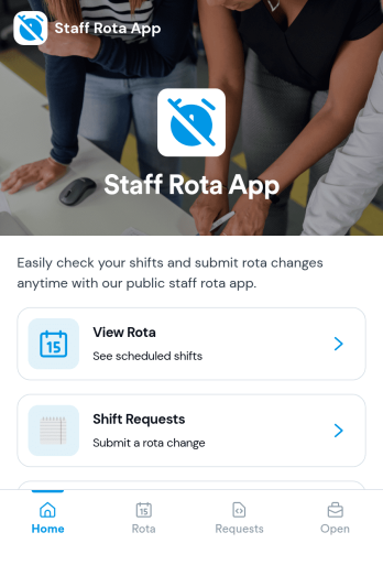 Staff Rota App Template