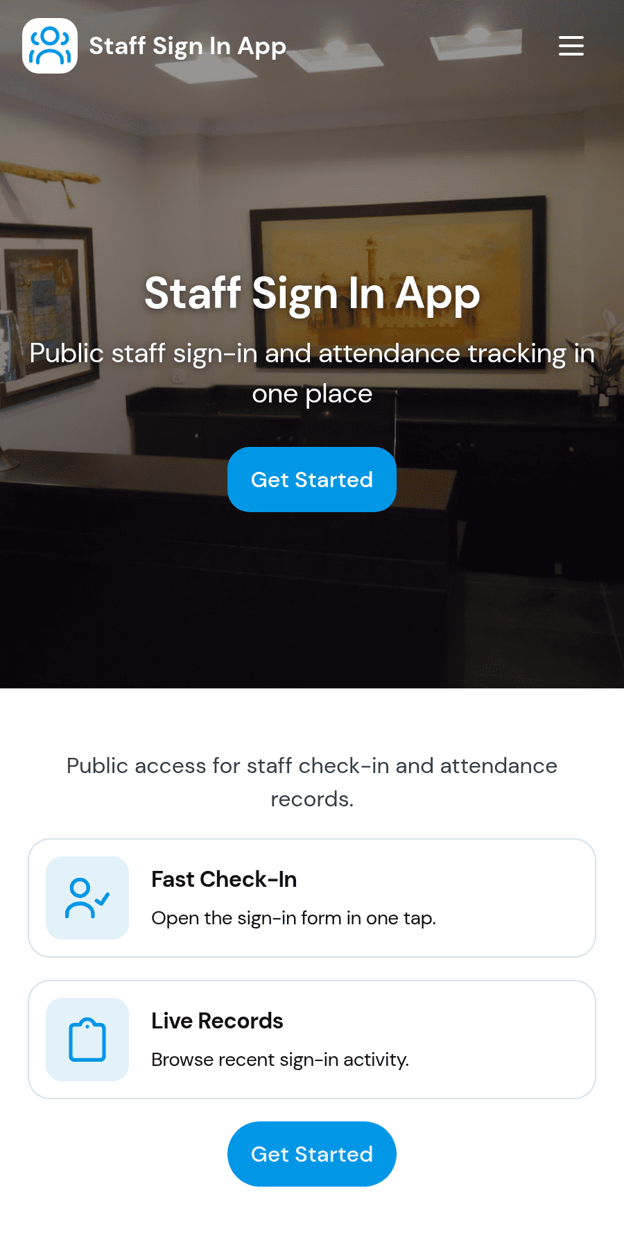 Sign In Templates App Staff Sign In App Template | Jotform