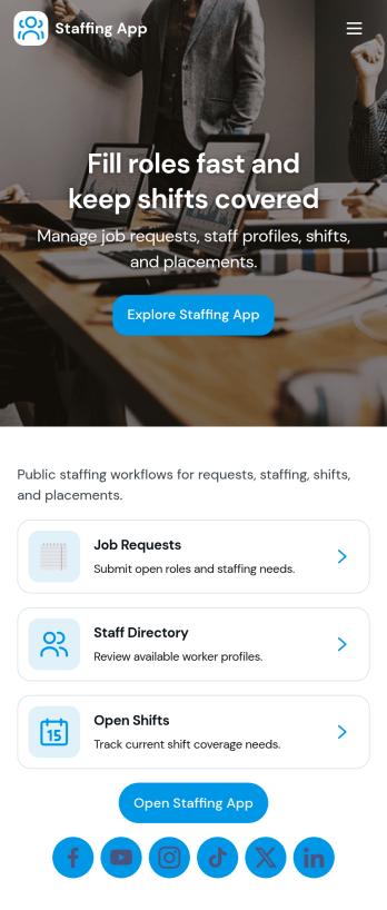 Staffing App Template