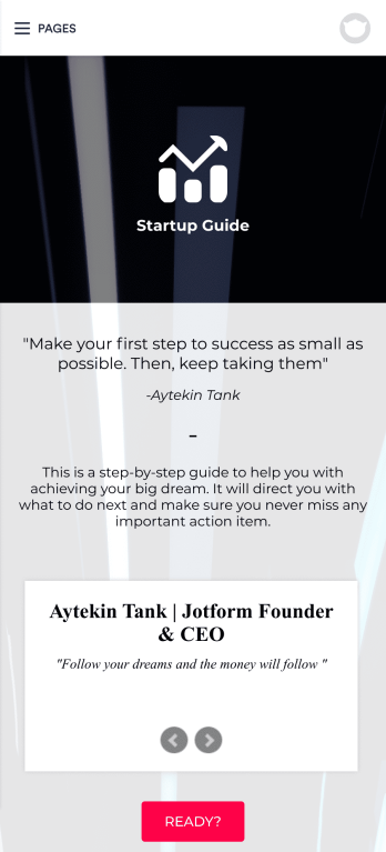Startup Guide App Template