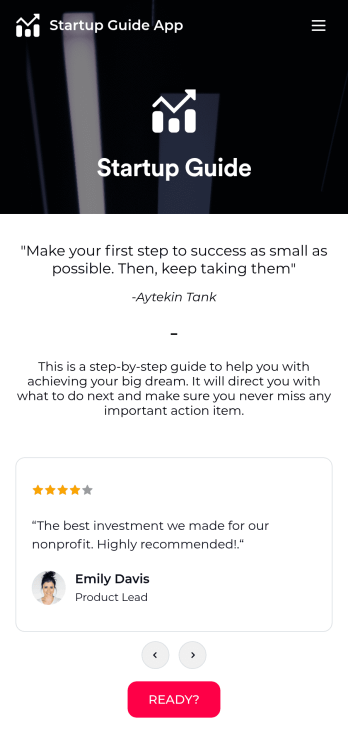 Startup Guide App Template