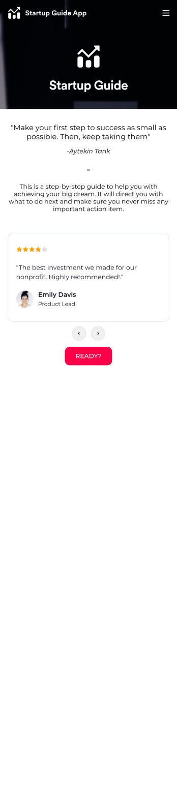 Startup Guide App Template