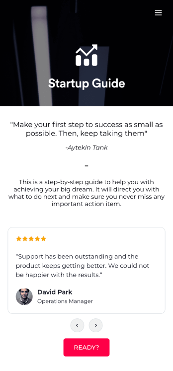 Startup Guide App Template