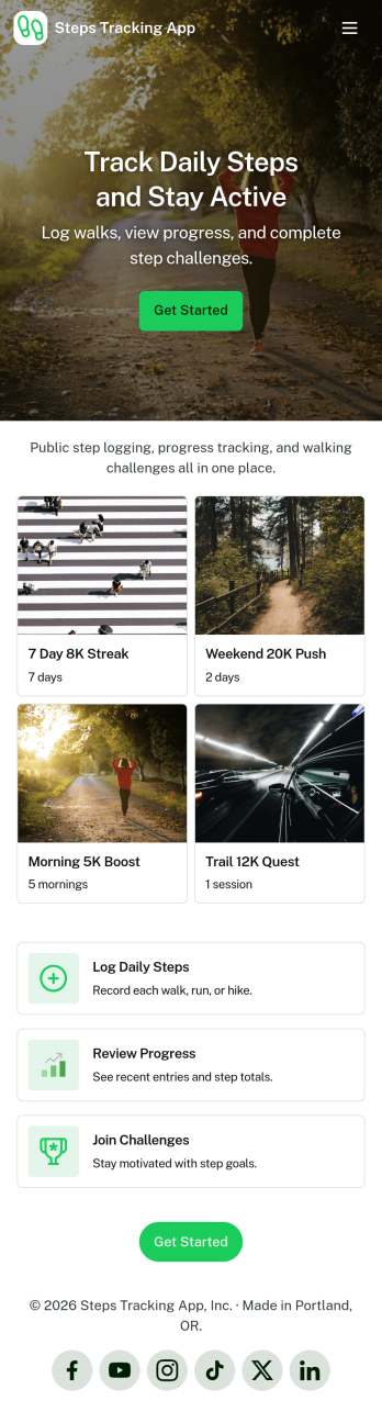 Steps Tracking App Template