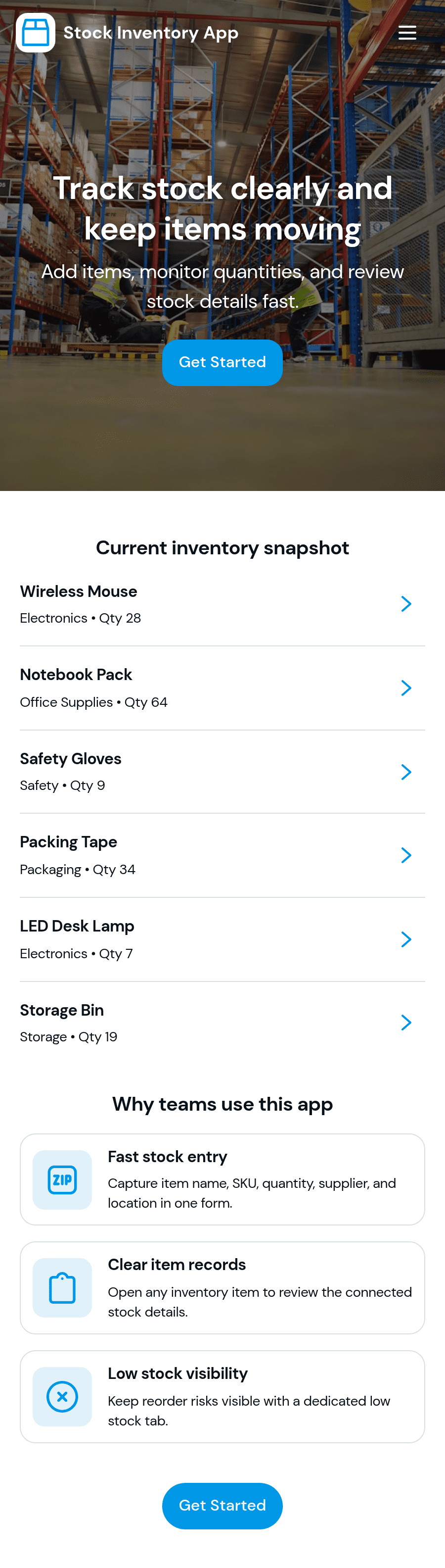 Stock Inventory App Template | Jotform