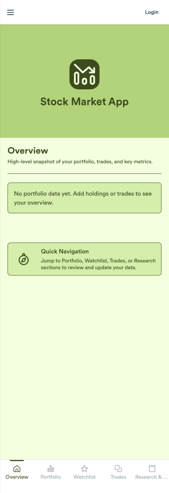 Stock Market App Template
