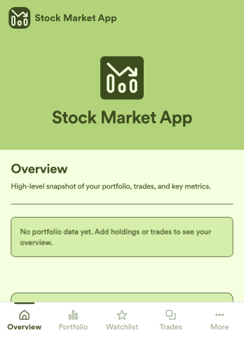 Stock Market App Template