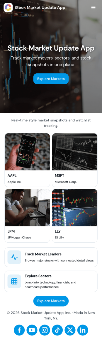 Stock Market Update App Template