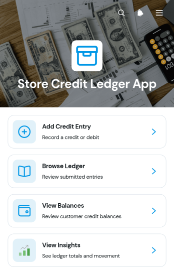 Store Credit Ledger App Template