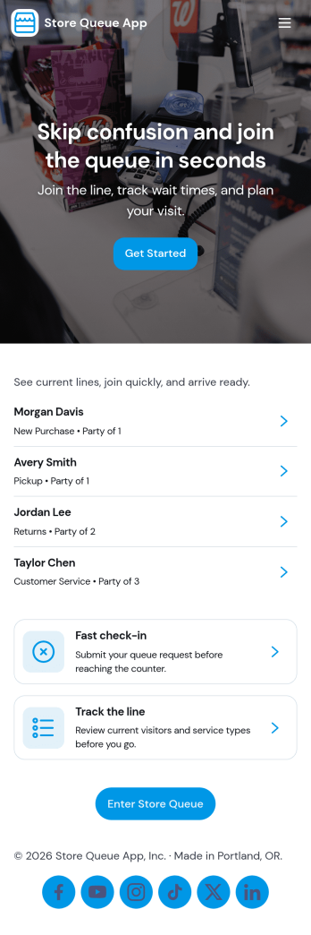 Store Queue App Template