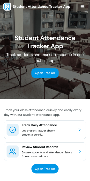 Student Attendance Tracker App Template
