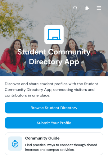 Student Community Directory App Template