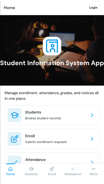 Student Information System App Template