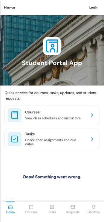 Student Portal App Template