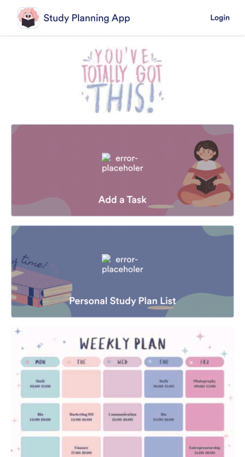 Study Planning App Template