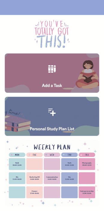 Customizable Study Planning App