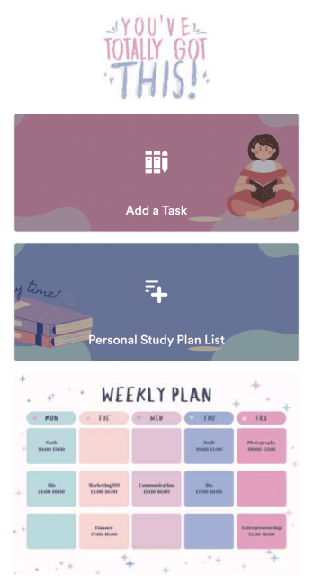 Study Planning App Template