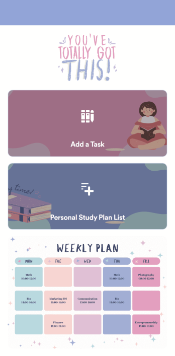 Customizable Study Planning App