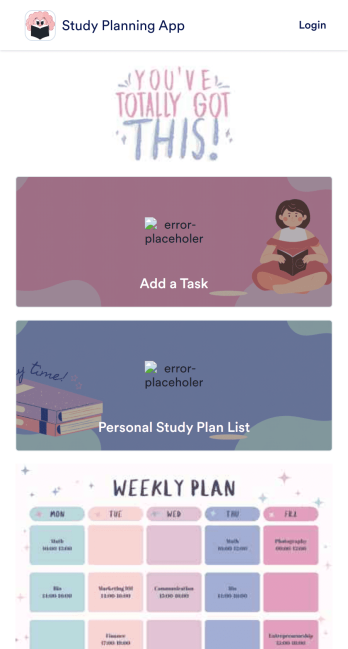 Study Planning App Template