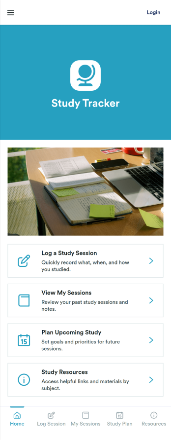 Study Tracker App Template
