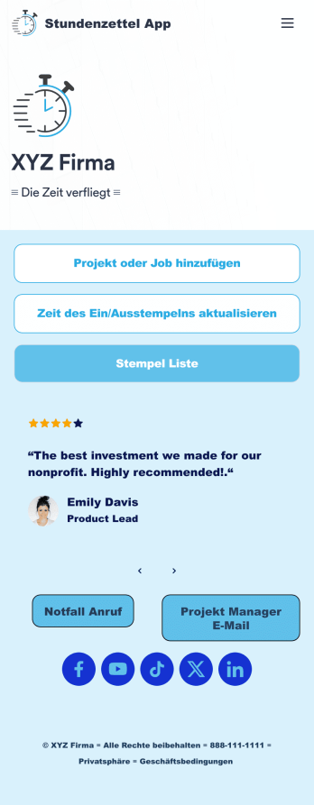 Stundenzettel App