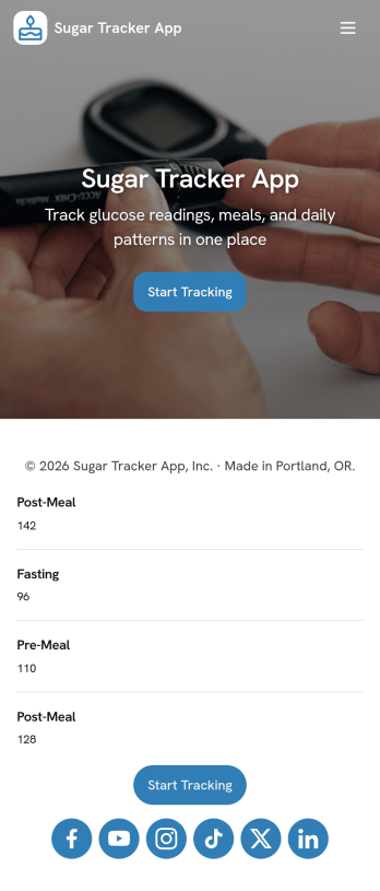 Sugar Tracker App Template