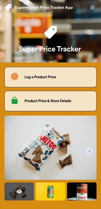 Supermarket Price Tracker App Template