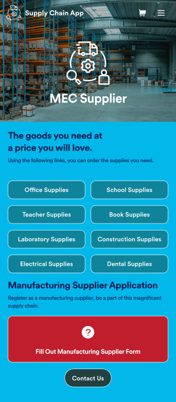 Supply Chain Management App Template