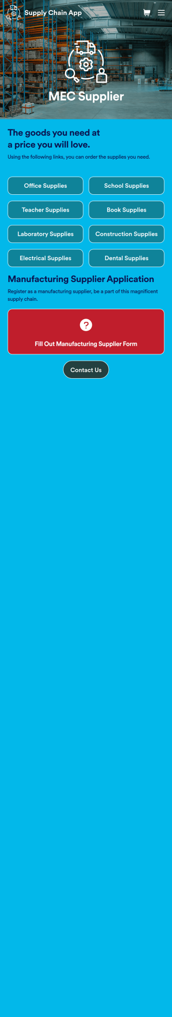 Supply Chain Management App Template