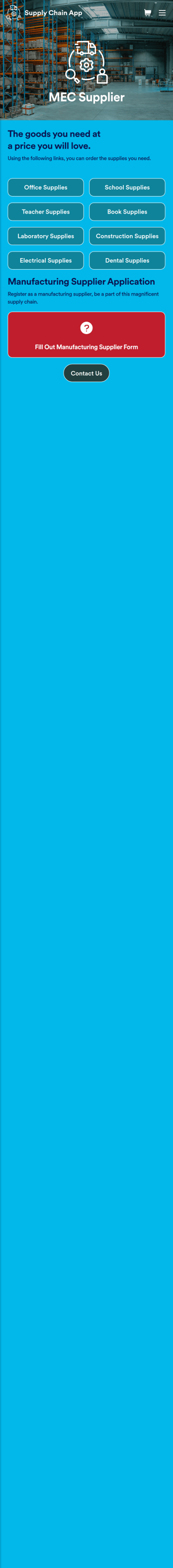 Supply Chain Management App Template