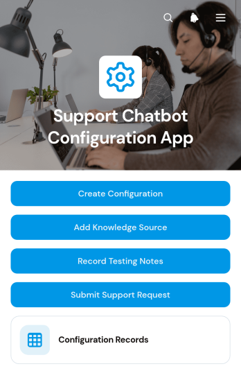 Support Chatbot Configuration App Template