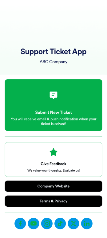 Support Ticket App Template