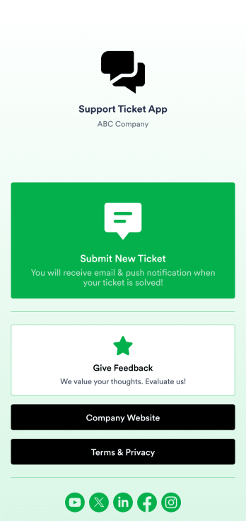 Support Ticket App Template