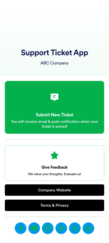 Support Ticket App Template