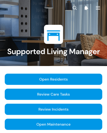 Supported Living Manager App Template