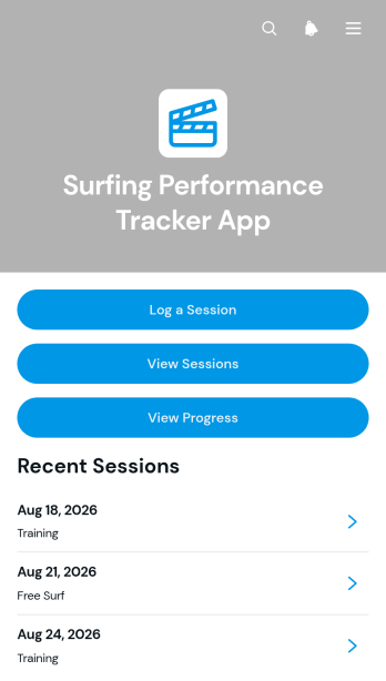 Surfing Performance Tracker App Template