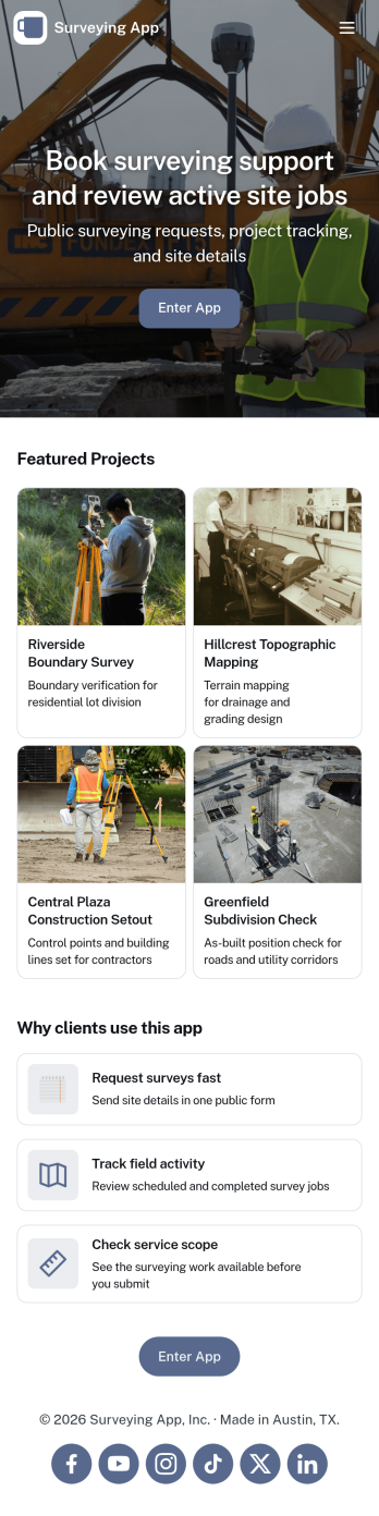 Surveying App Template