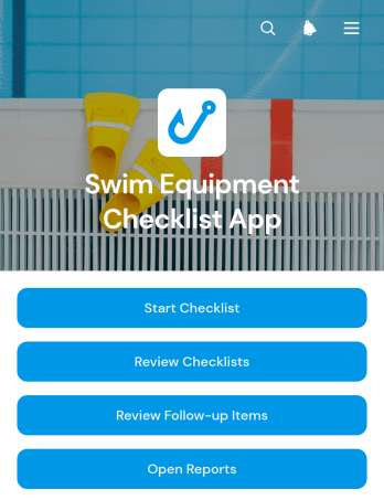 Swim Equipment Checklist App Template