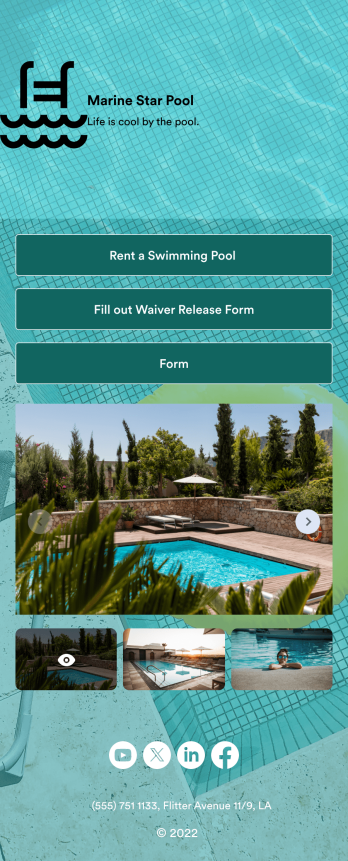 Swimming Pool Rental App Template