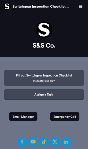 Switchgear Inspection Checklist App Template