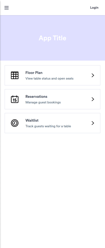 Table Seating App Template