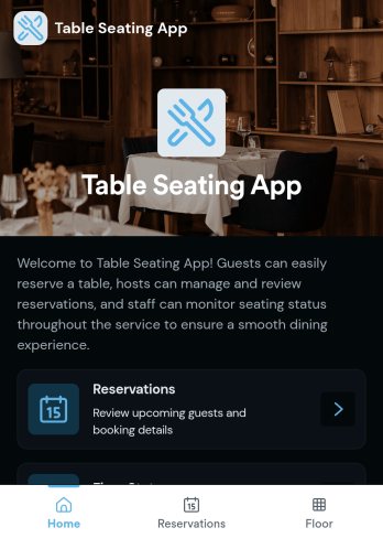 Table Seating App Template