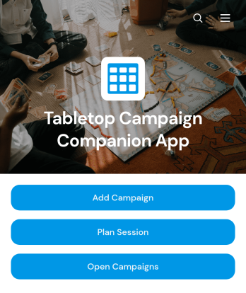 Tabletop Campaign Companion App Template