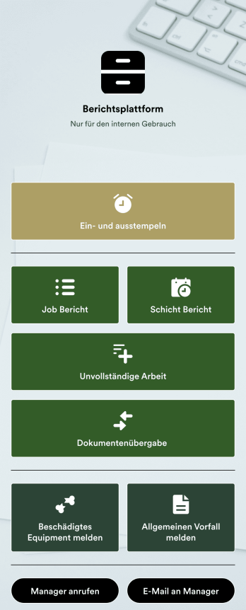 Tagesbericht App Template