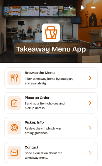 Takeaway Menu App Template