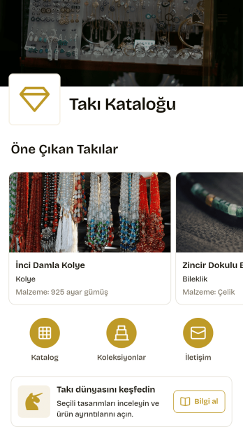 Takı Kataloğu Uygulama Șablonu